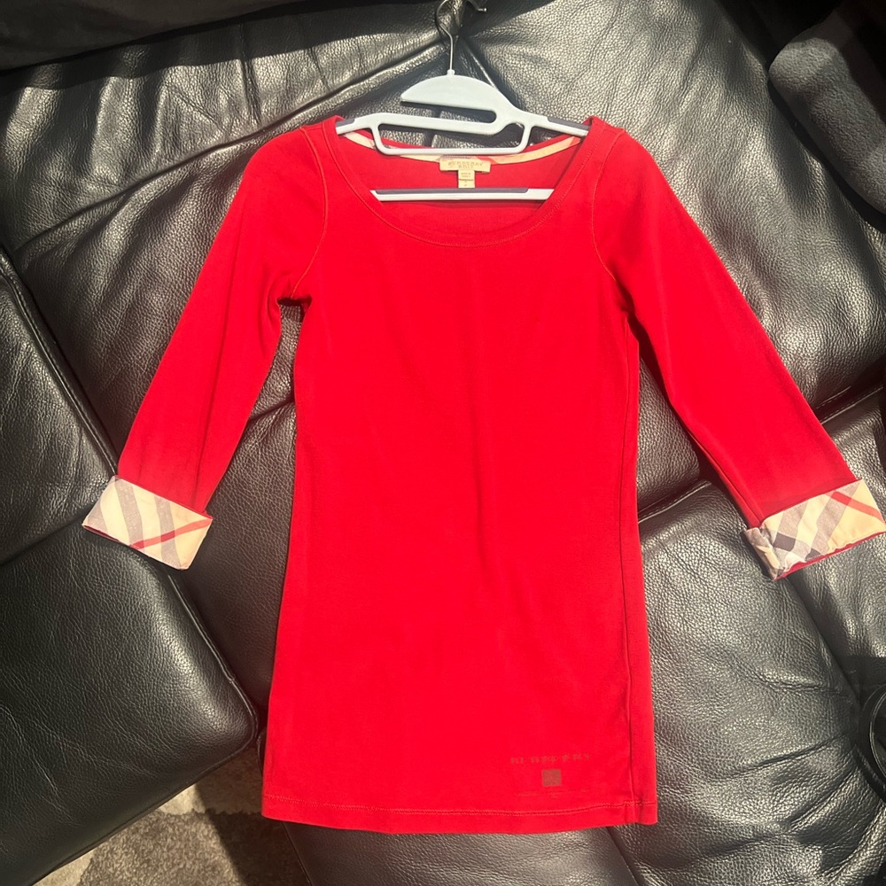Burberry Brit Novacheck 3/4 sleeve top women